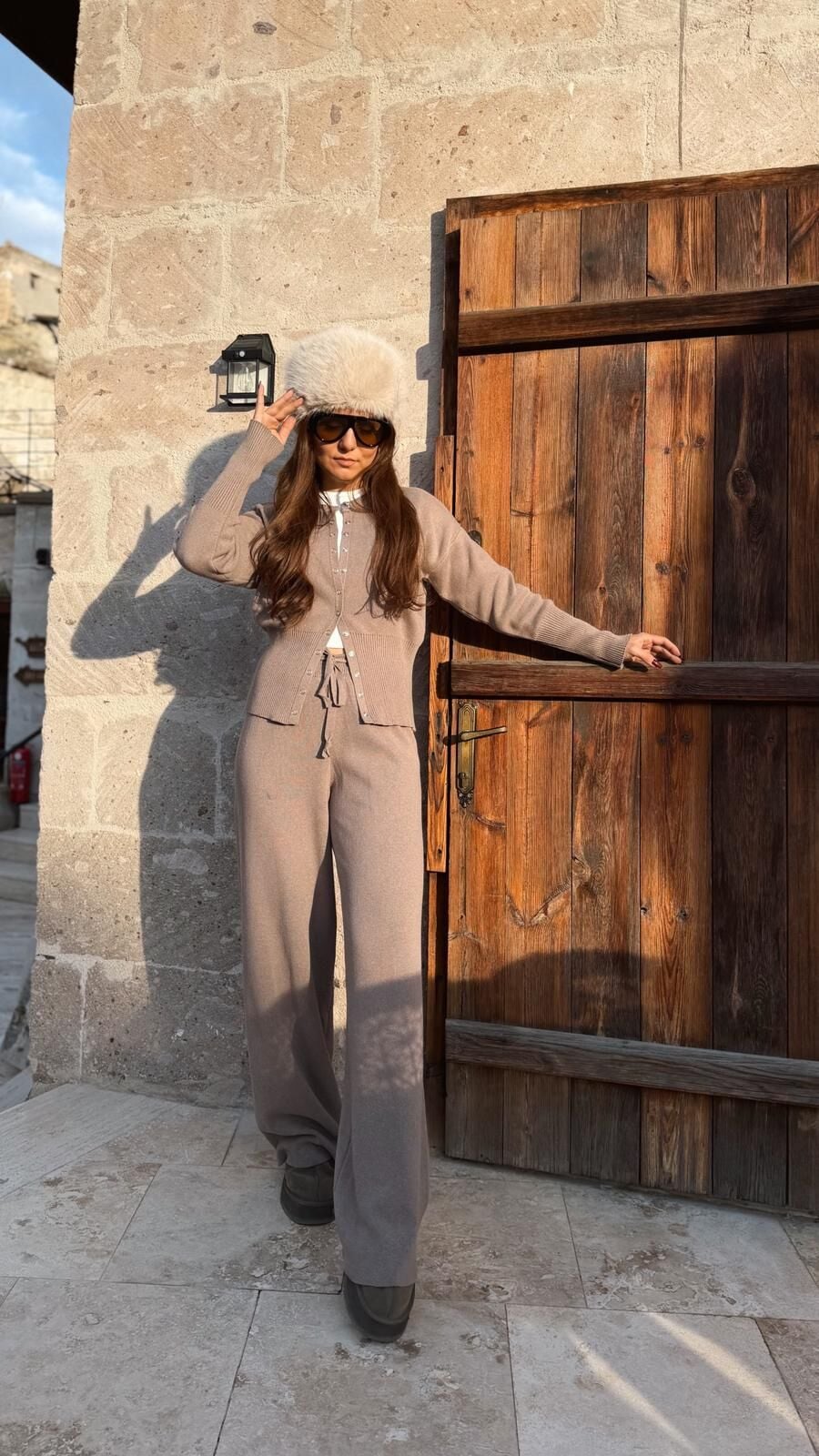 Çıtçıtlı Çelik Takım Bej