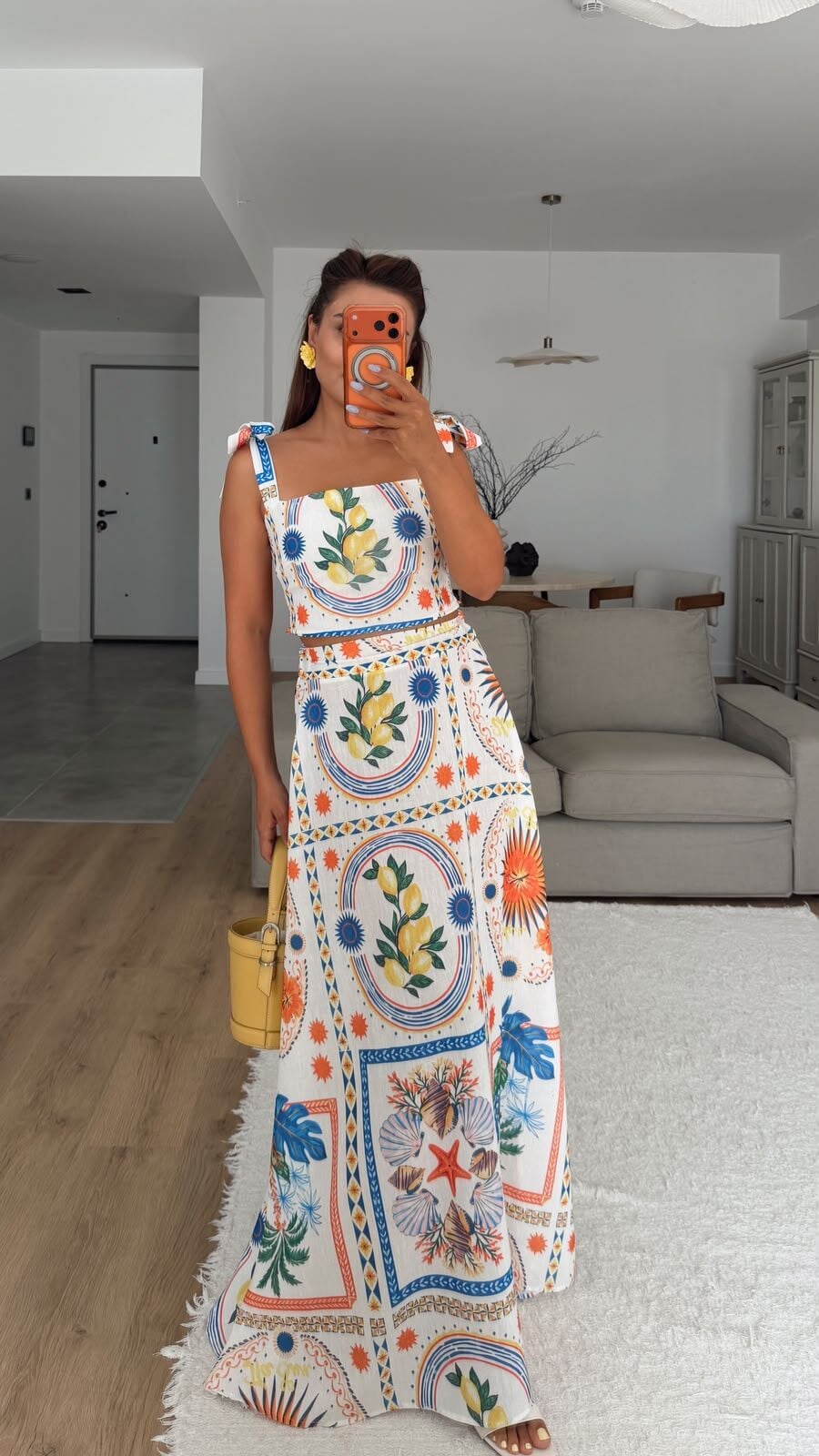 Positano Desenli İkili Takım