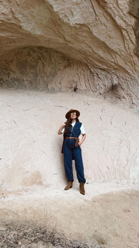 Kolsuz Denim Tulum Lacivert