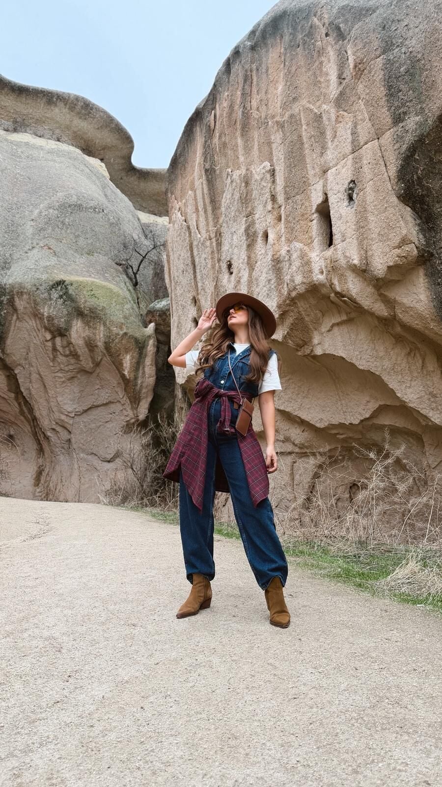 Kolsuz Denim Tulum Lacivert