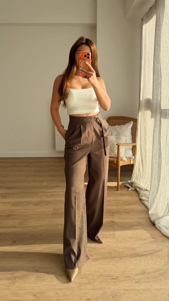 İtalyan Bel Kahve Pantolon