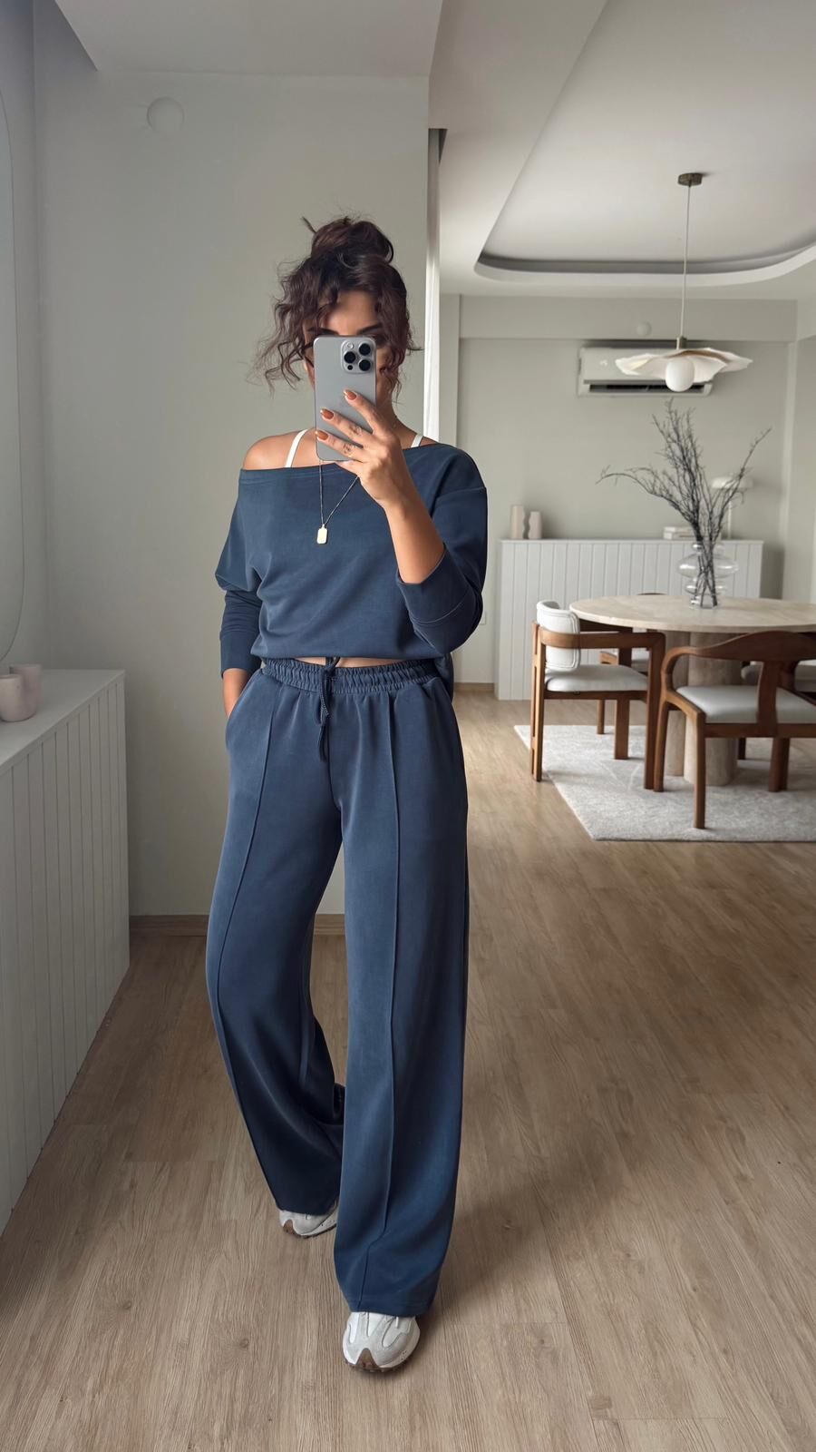 Kayık Yakalı Modal Takım Laci