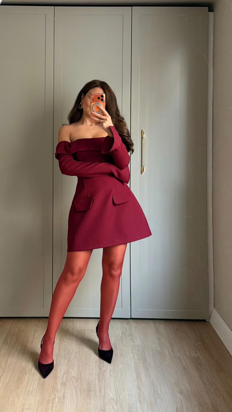 Bordo Cepli Madonna Elbise