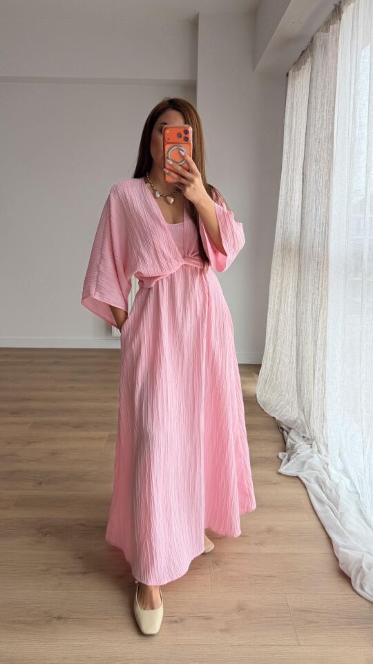 Bluz Elbise Takım Pembe