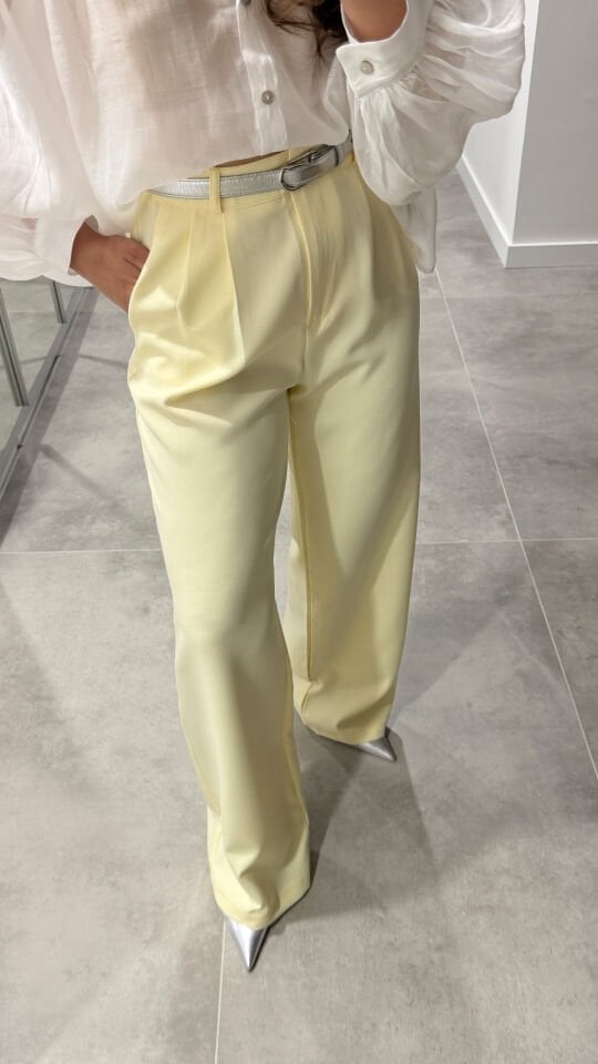 Sarı Palazzo Pantolon