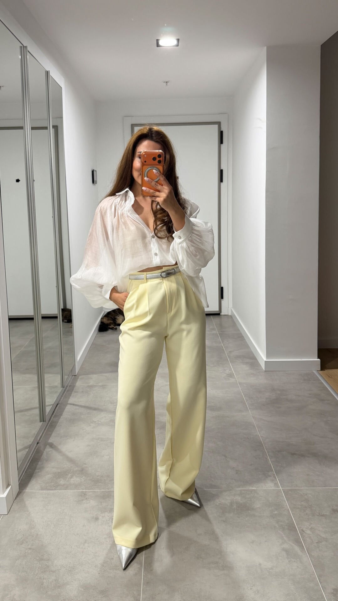 Sarı Palazzo Pantolon