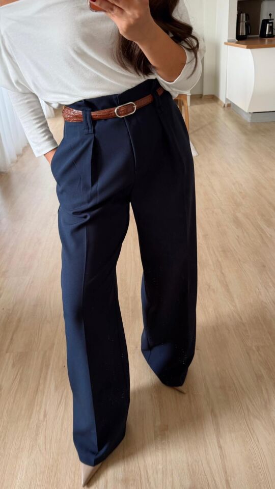 Crocodile Kemer Pantolon Lacivert