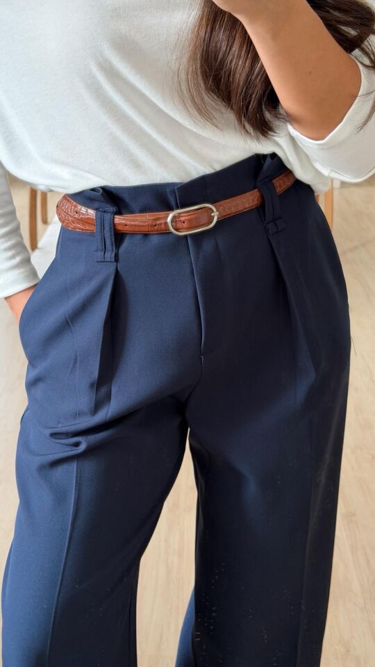 Crocodile Kemer Pantolon Lacivert