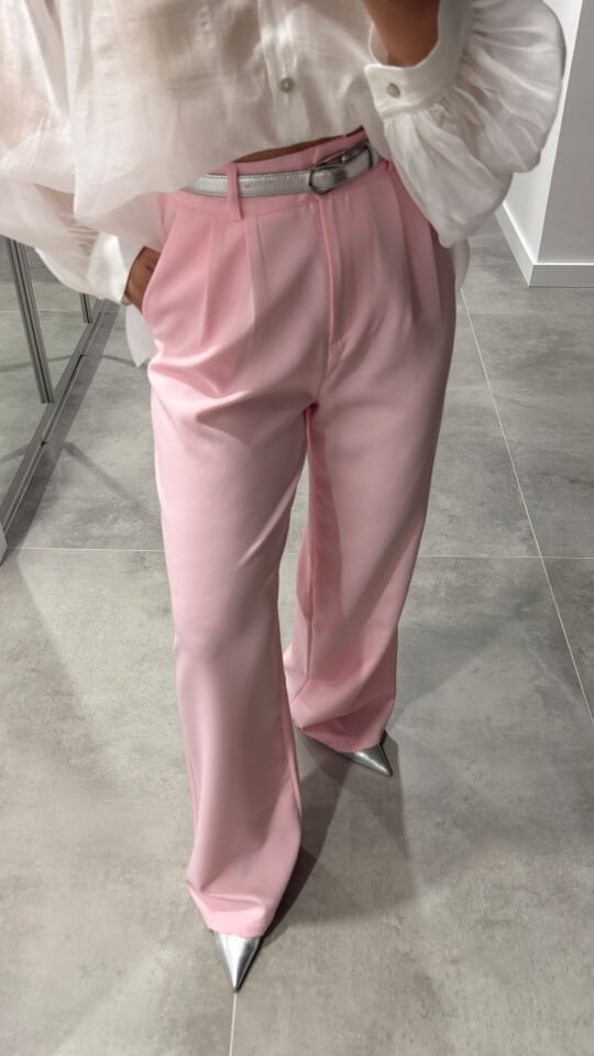 Pembe Palazzo Pantolon