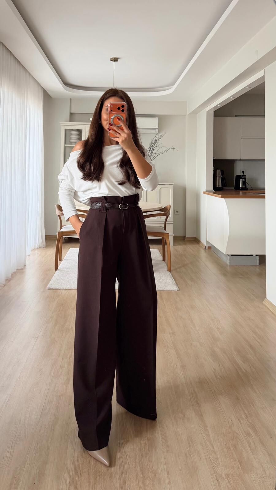 Crocodile Kemer Pantolon Kahve