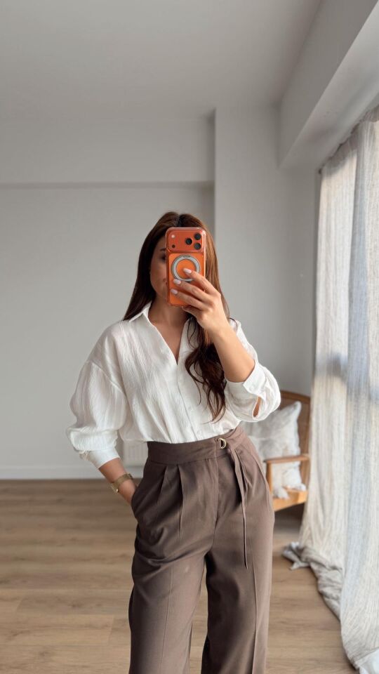 Transparan Gömlek Beyaz