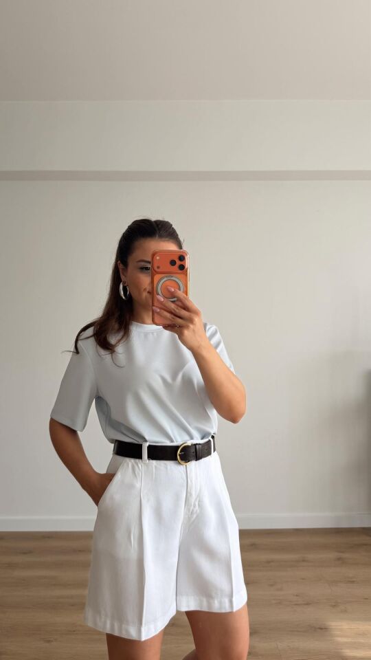 Oversize Bebe Mavi Tişört