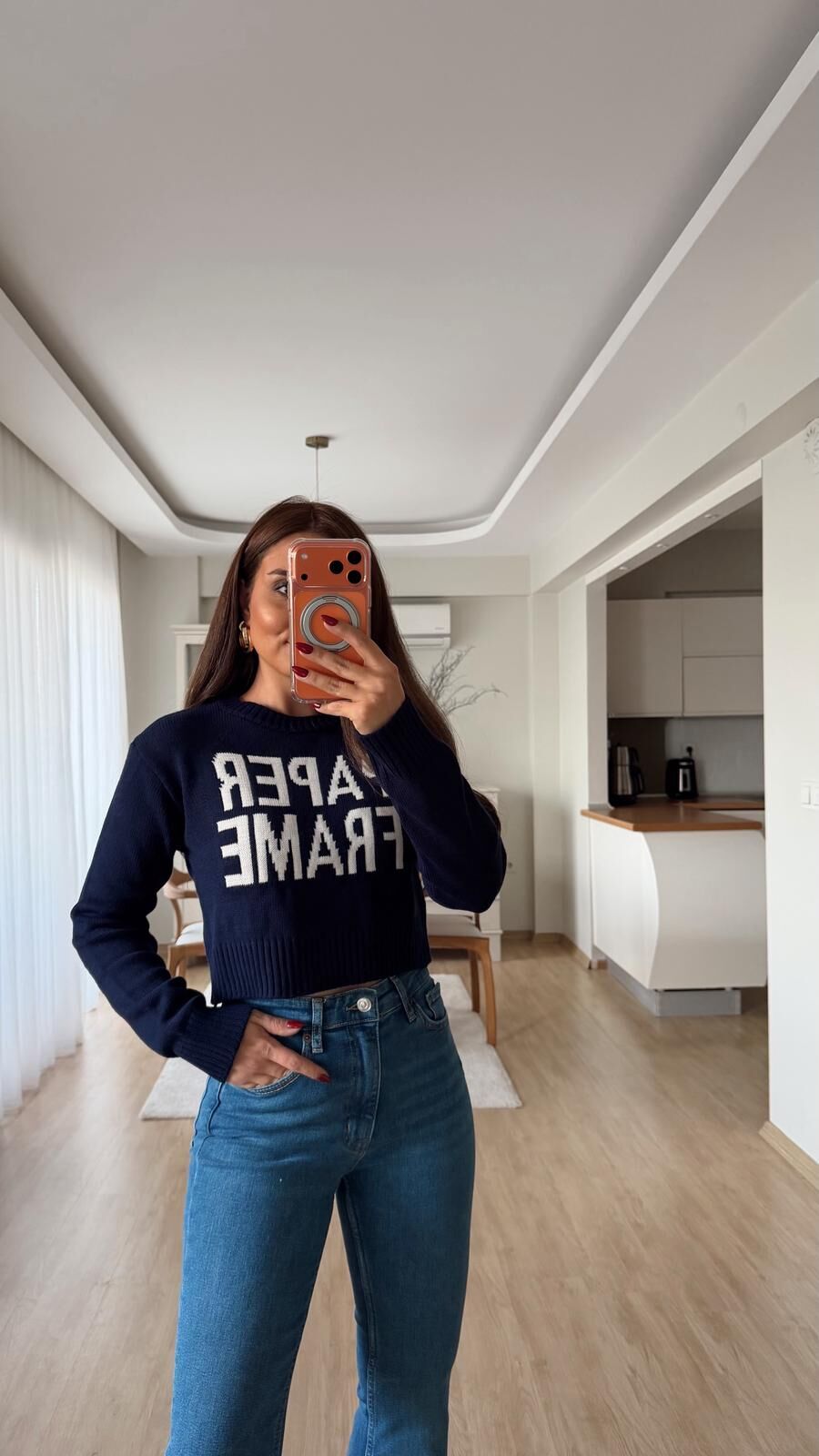 Yazılı Örgü Kazak Laci