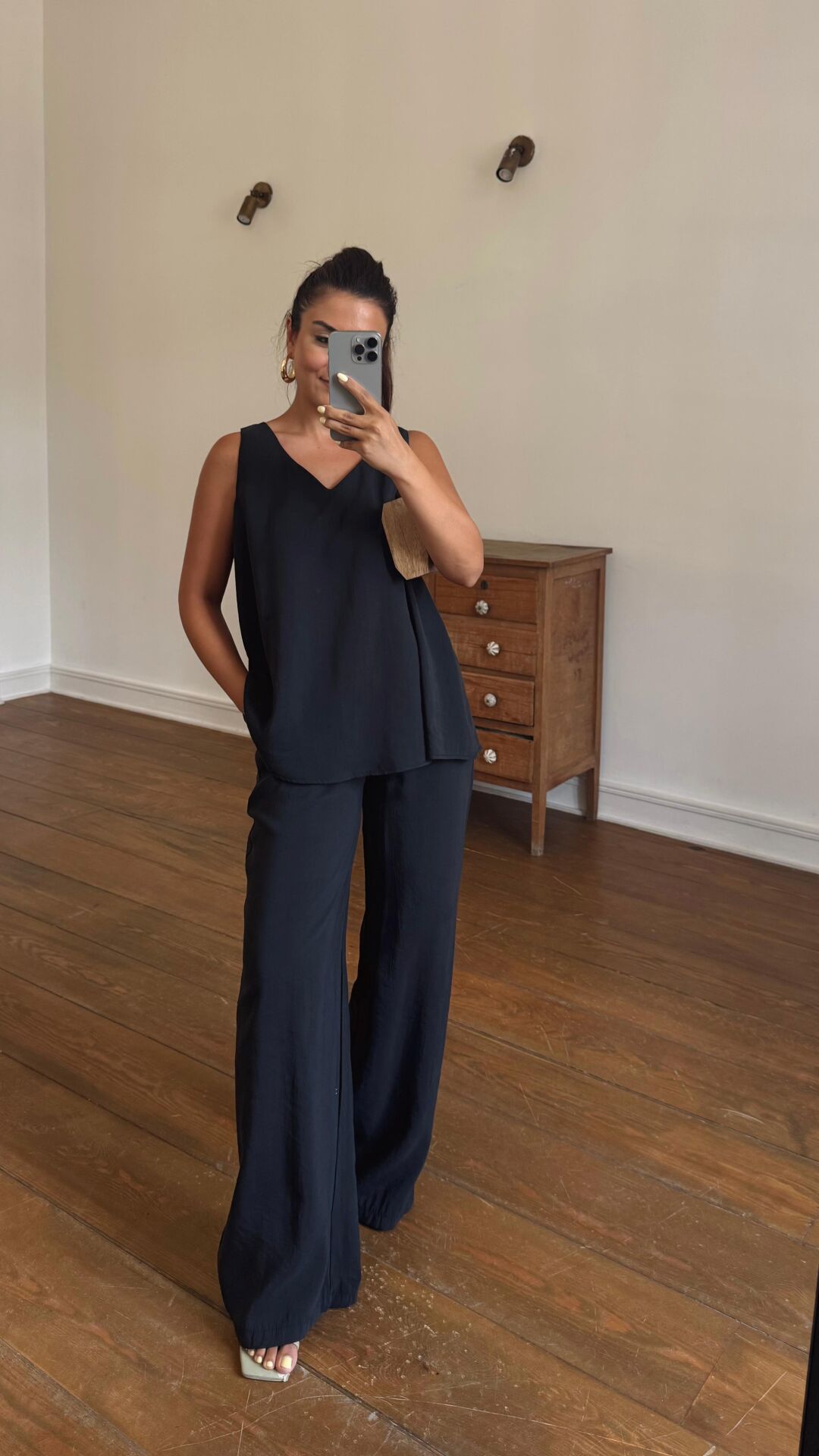 Pantolon Bluzlu Takım Siyah