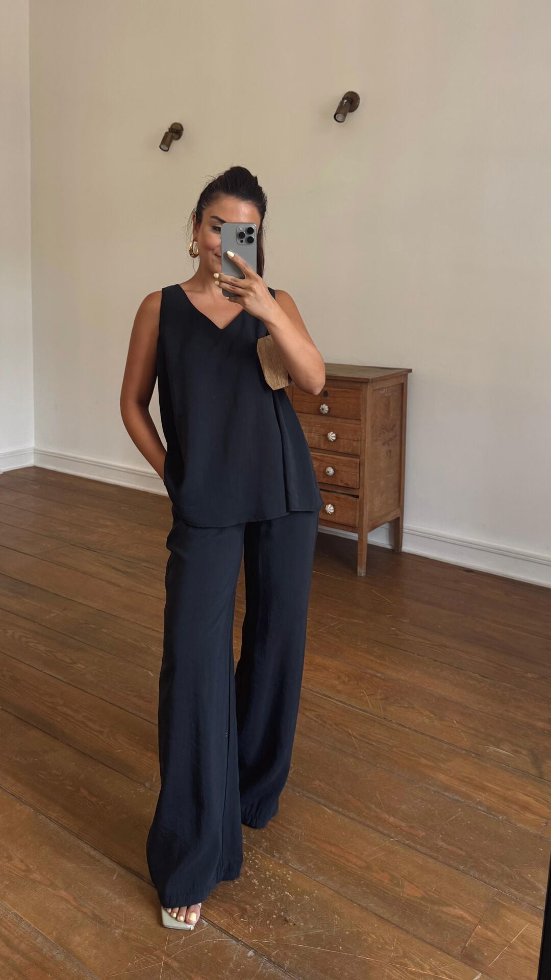 Pantolon Bluzlu Takım Siyah