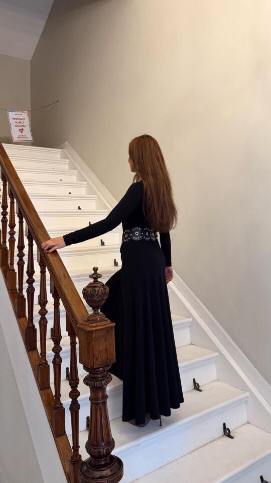 Siyah Uzun Elbise