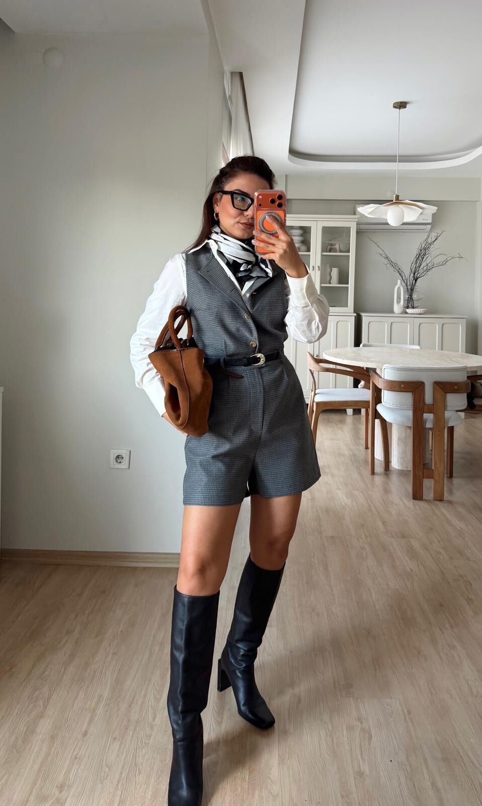 Kazayağı Desenli Tulum