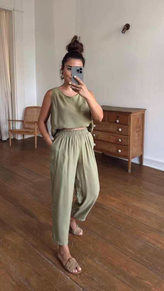 Bisiklet Yaka Takım Yeşil