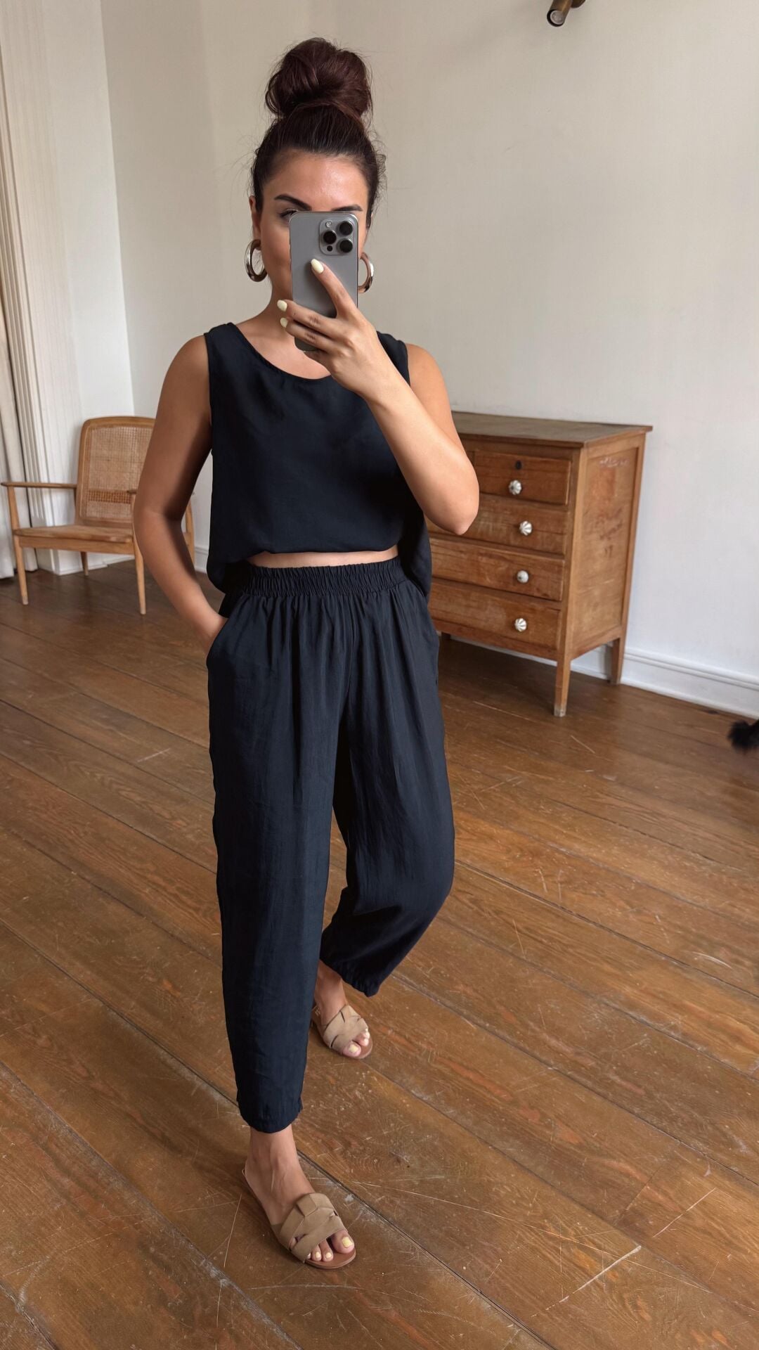 Bisiklet Yaka Takım Siyah