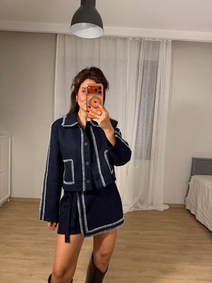 Çoban Dikiş Lacivert Ceket