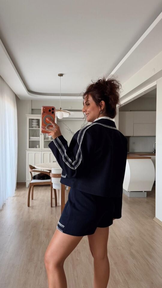 Çoban Dikiş Lacivert Ceket