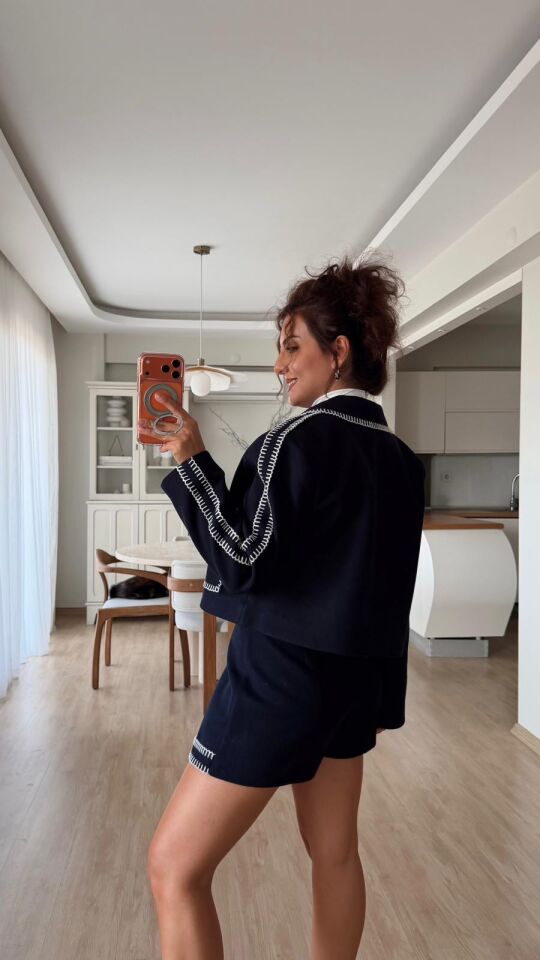 Çoban Dikiş Lacivert Ceket