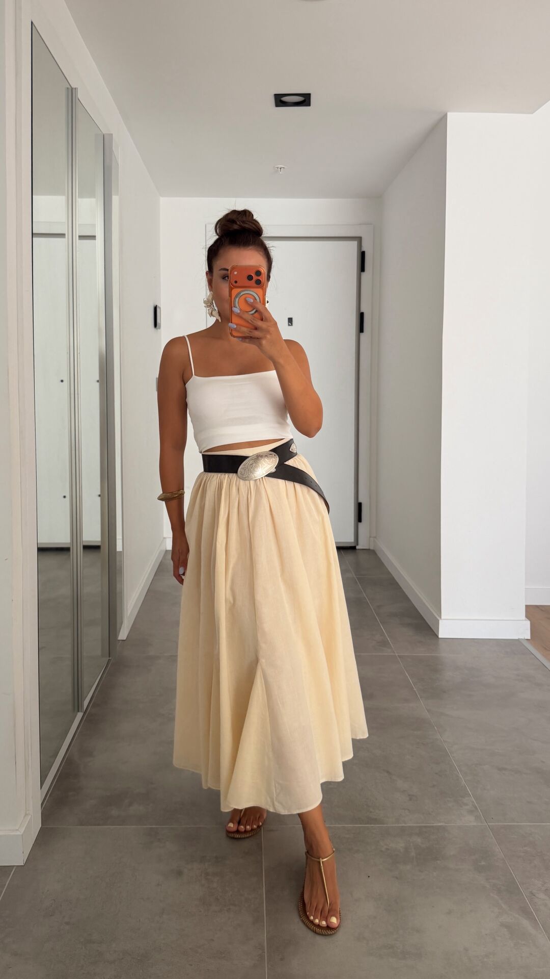Vanilya Kloş Midi Etek