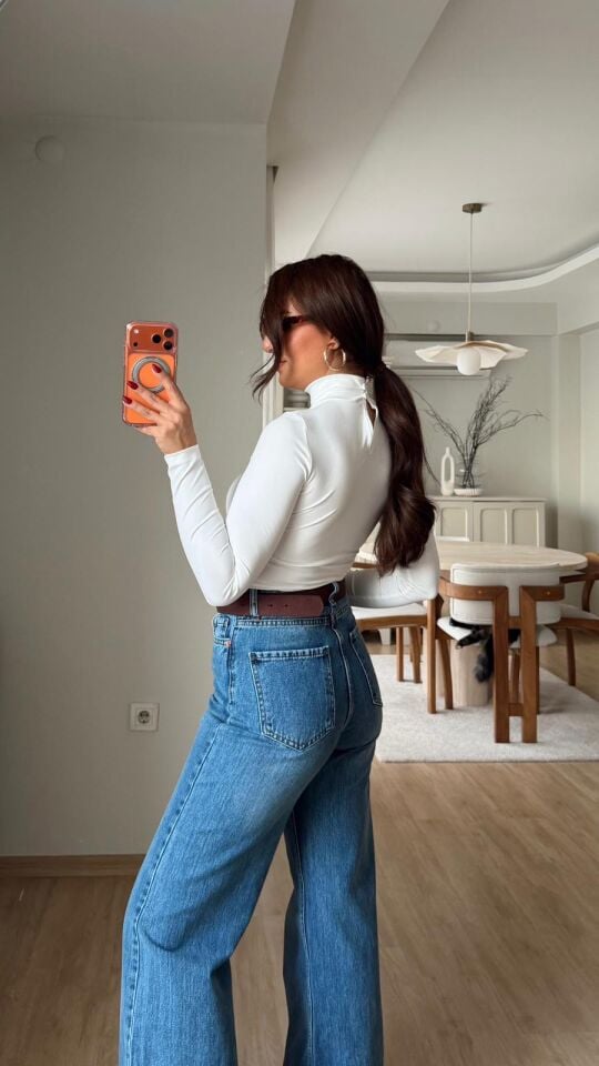 Dik Yaka Bodysuit Ekru