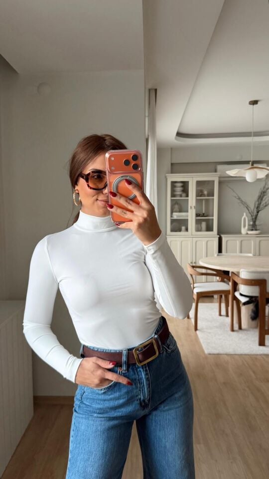 Dik Yaka Bodysuit Ekru