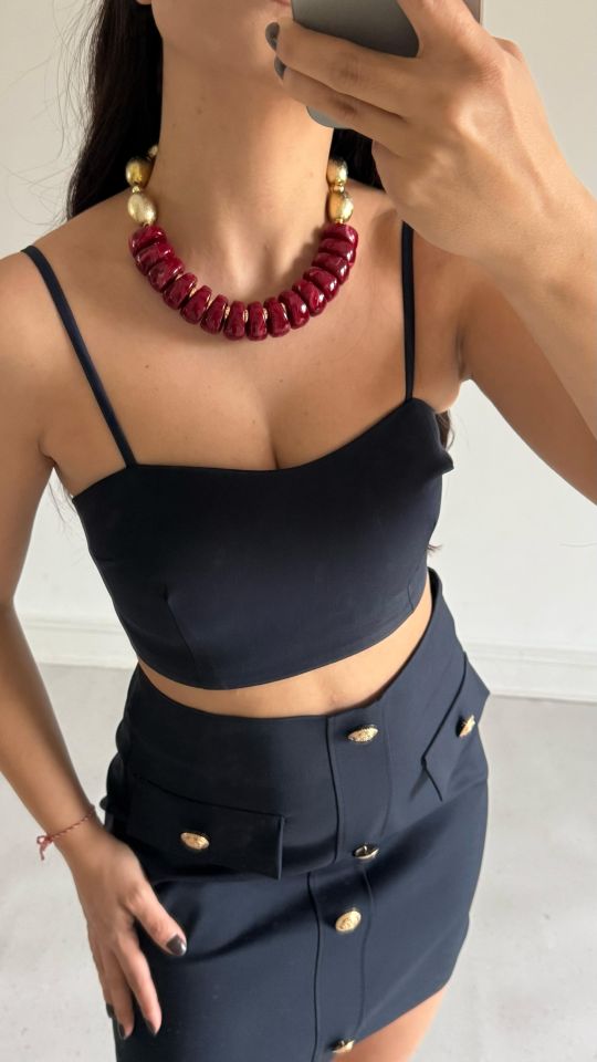 Estrella Kolye - Bordo