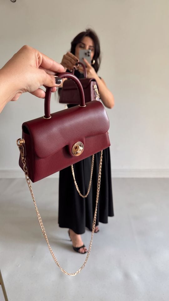 Mini Vintage Çanta Bordo