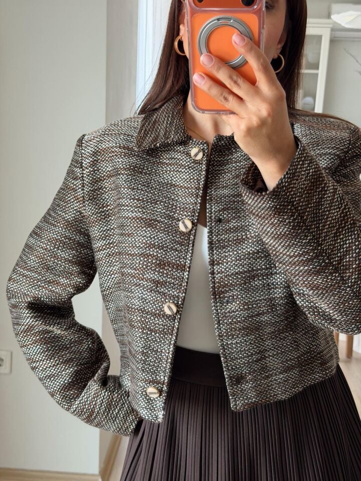 Kahve Kırçıllı Ceket