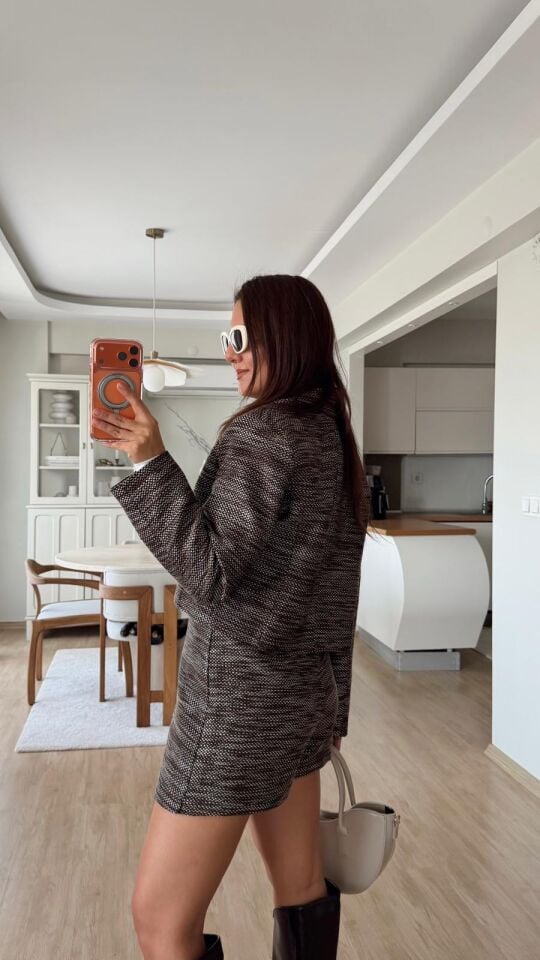 Kahve Kırçıllı Ceket