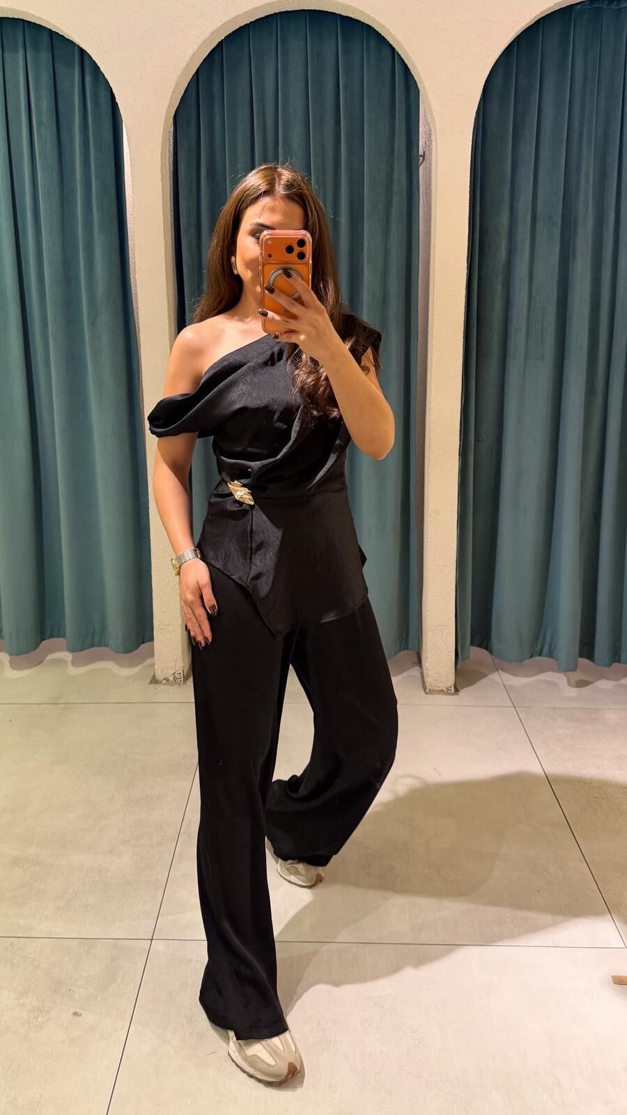 Siyah Saten Pantolon