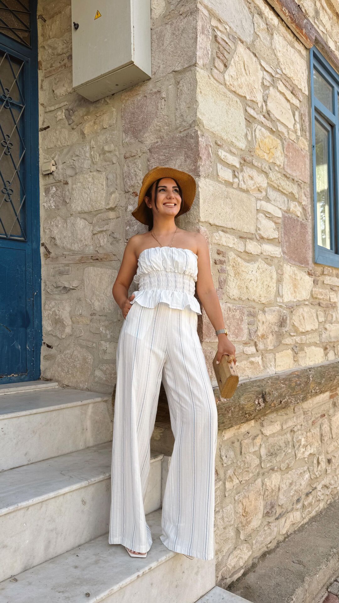 Mavi Çizgili Pantolon