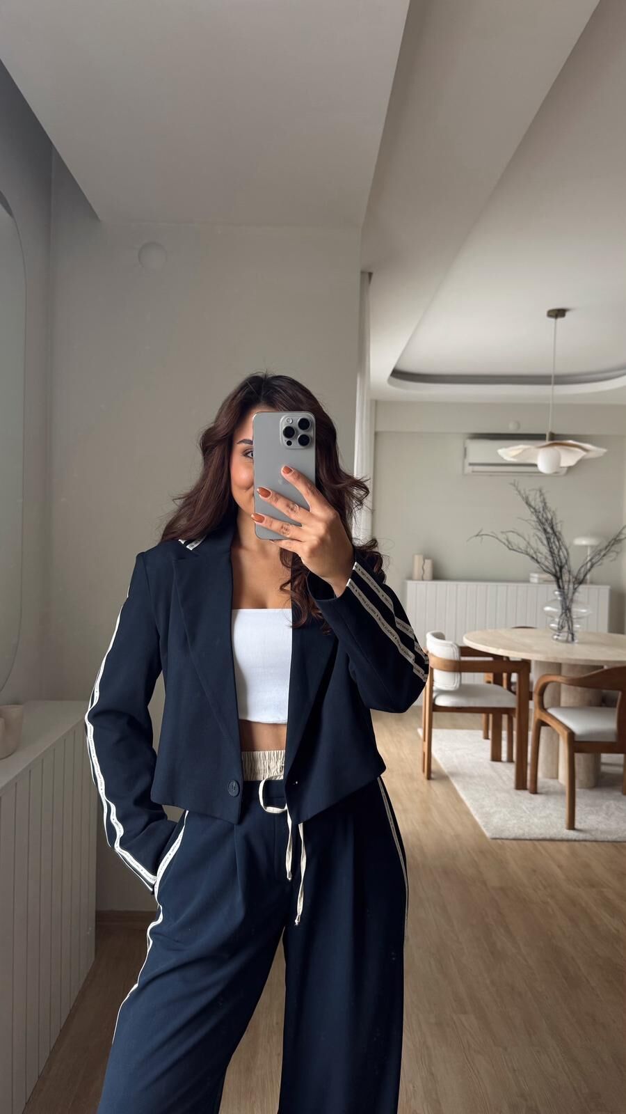 Biyeli Crop Ceket Laci