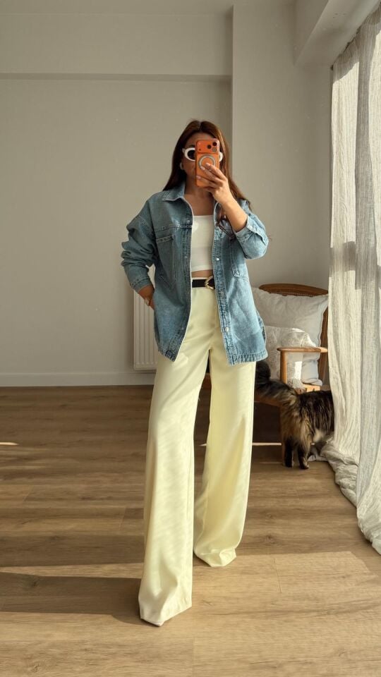 Koyu Mavi Cepli Denim