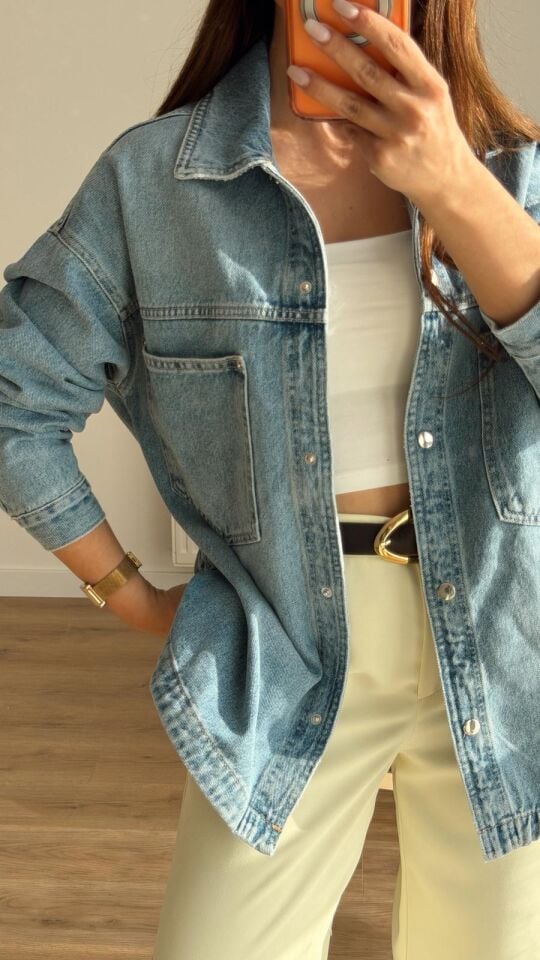 Koyu Mavi Cepli Denim