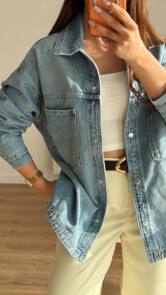 Koyu Mavi Cepli Denim