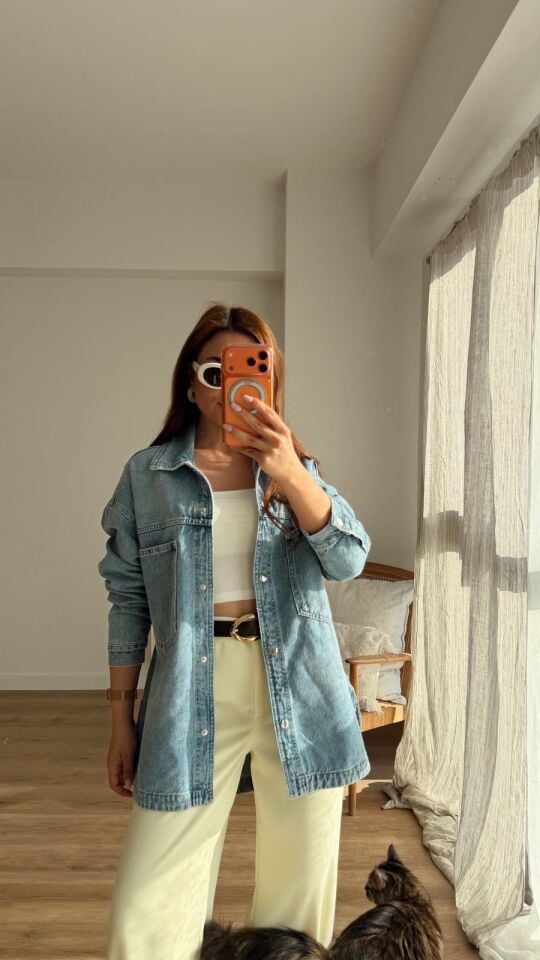 Koyu Mavi Cepli Denim