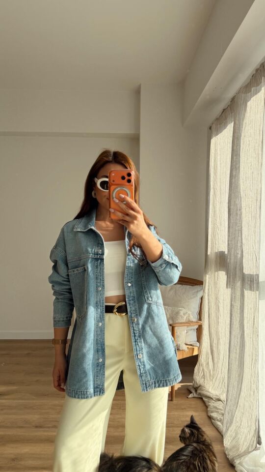 Koyu Mavi Cepli Denim