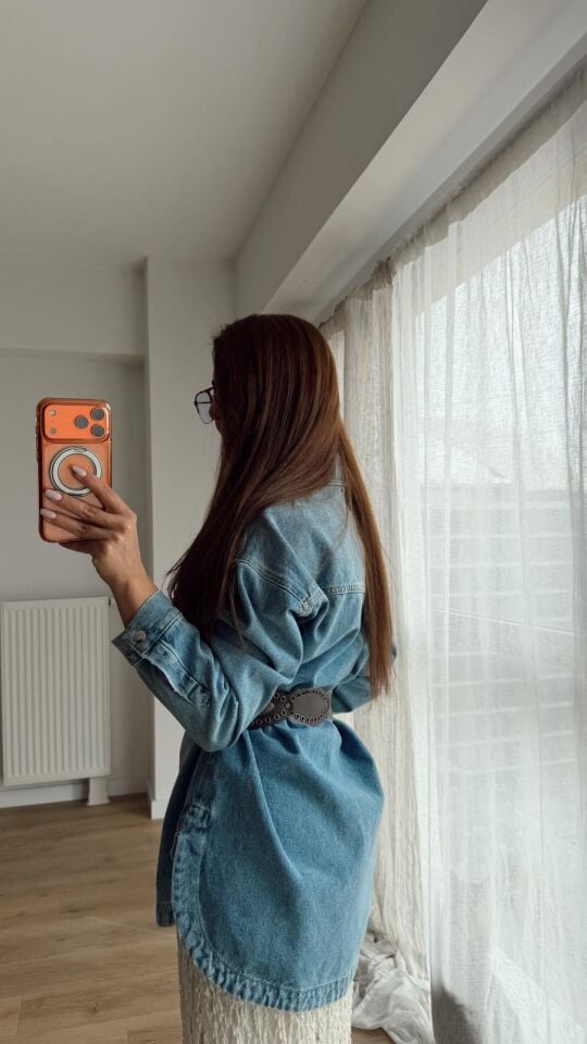 Koyu Mavi Cepli Denim