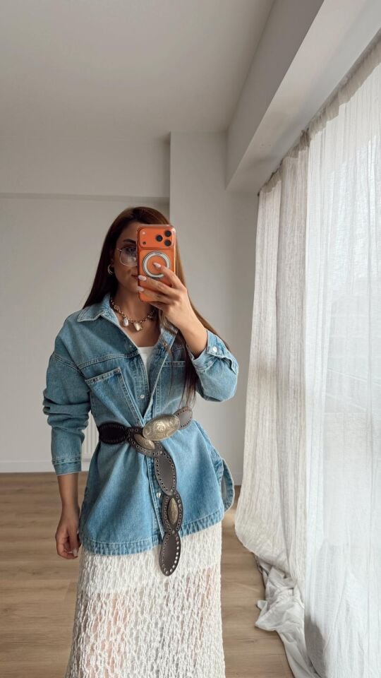 Koyu Mavi Cepli Denim