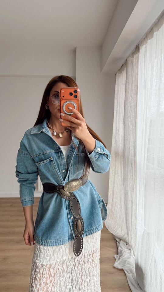 Koyu Mavi Cepli Denim