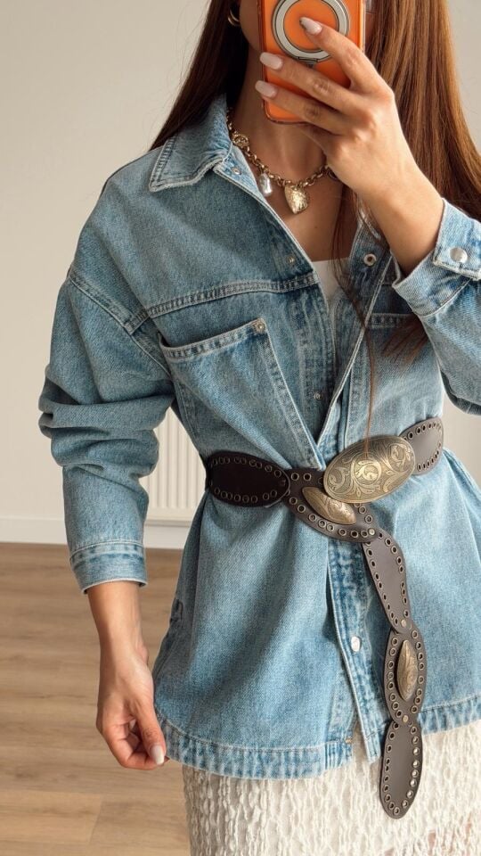 Koyu Mavi Cepli Denim