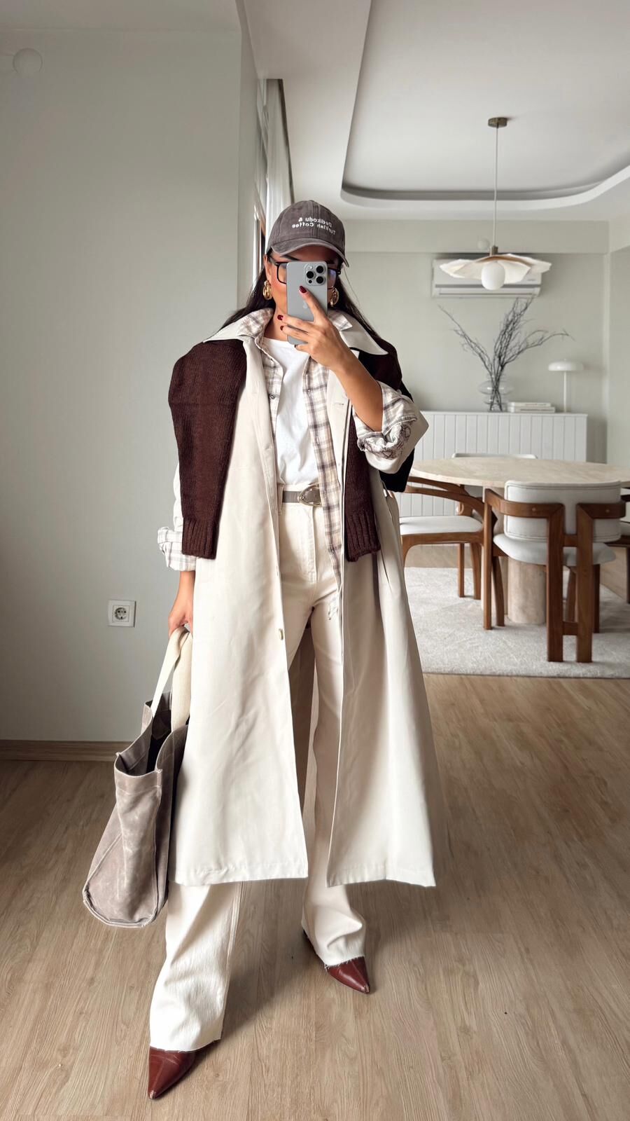 Vatkalı Trenchcoat Bej