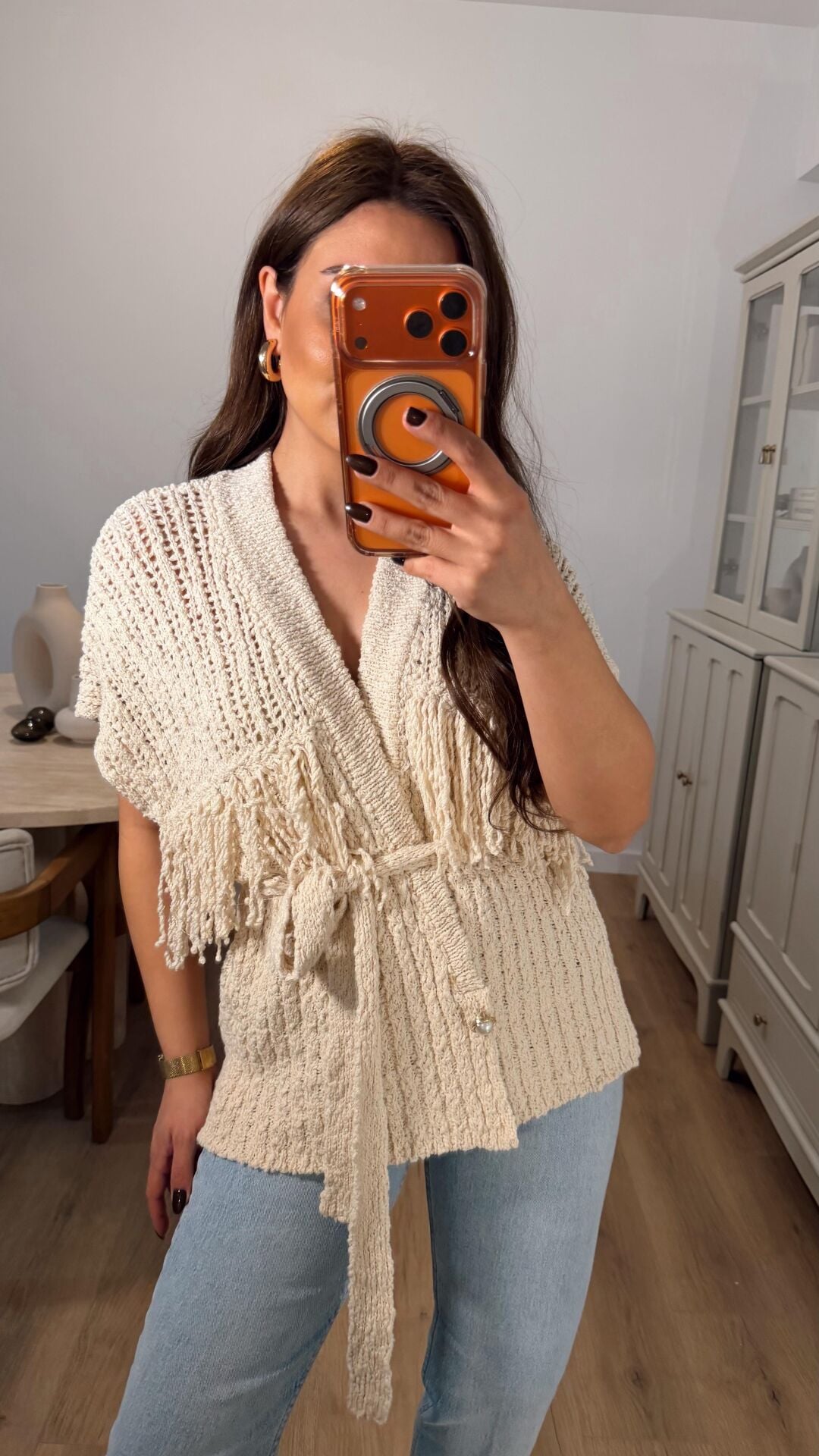 Kuşaklı Püsküllü Hırka