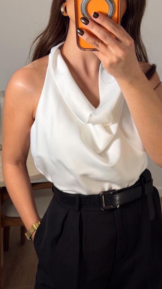 Yaka Dökümlü Bluz