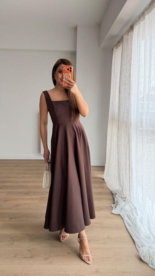Valentina Kahve Elbise