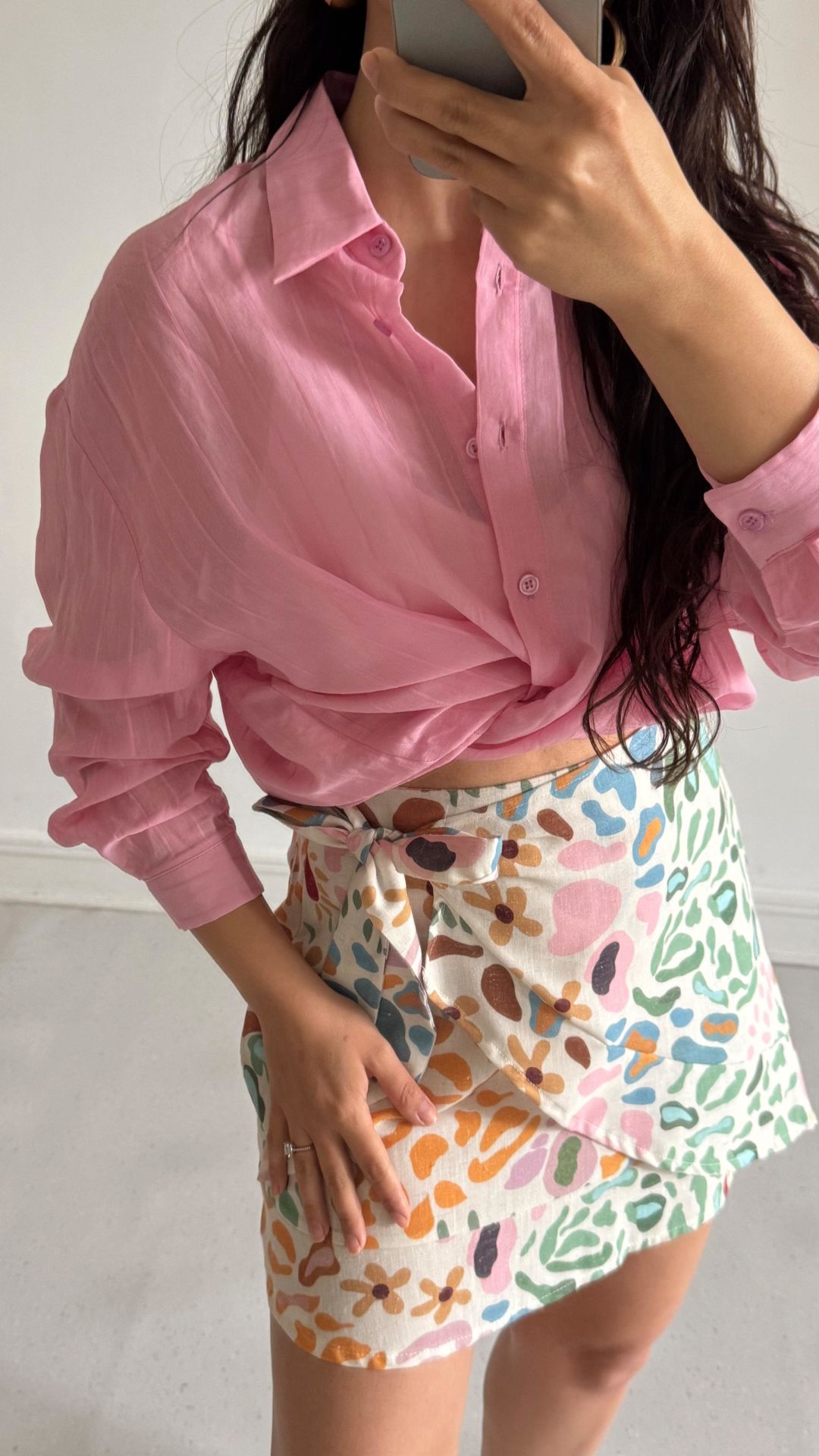 Yarı Transparan Gömlek Pembe